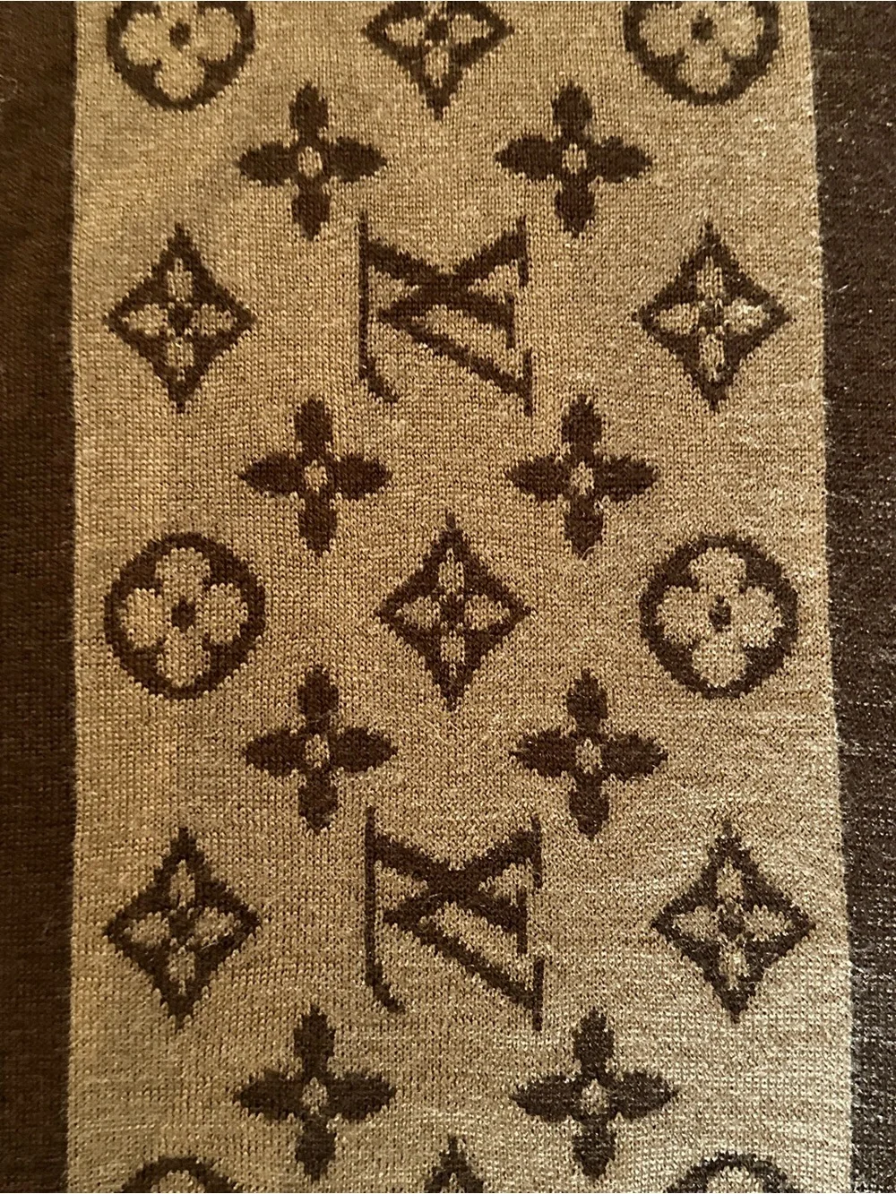 Louis Vuitton Two-Tone Brown Monogram Scarf